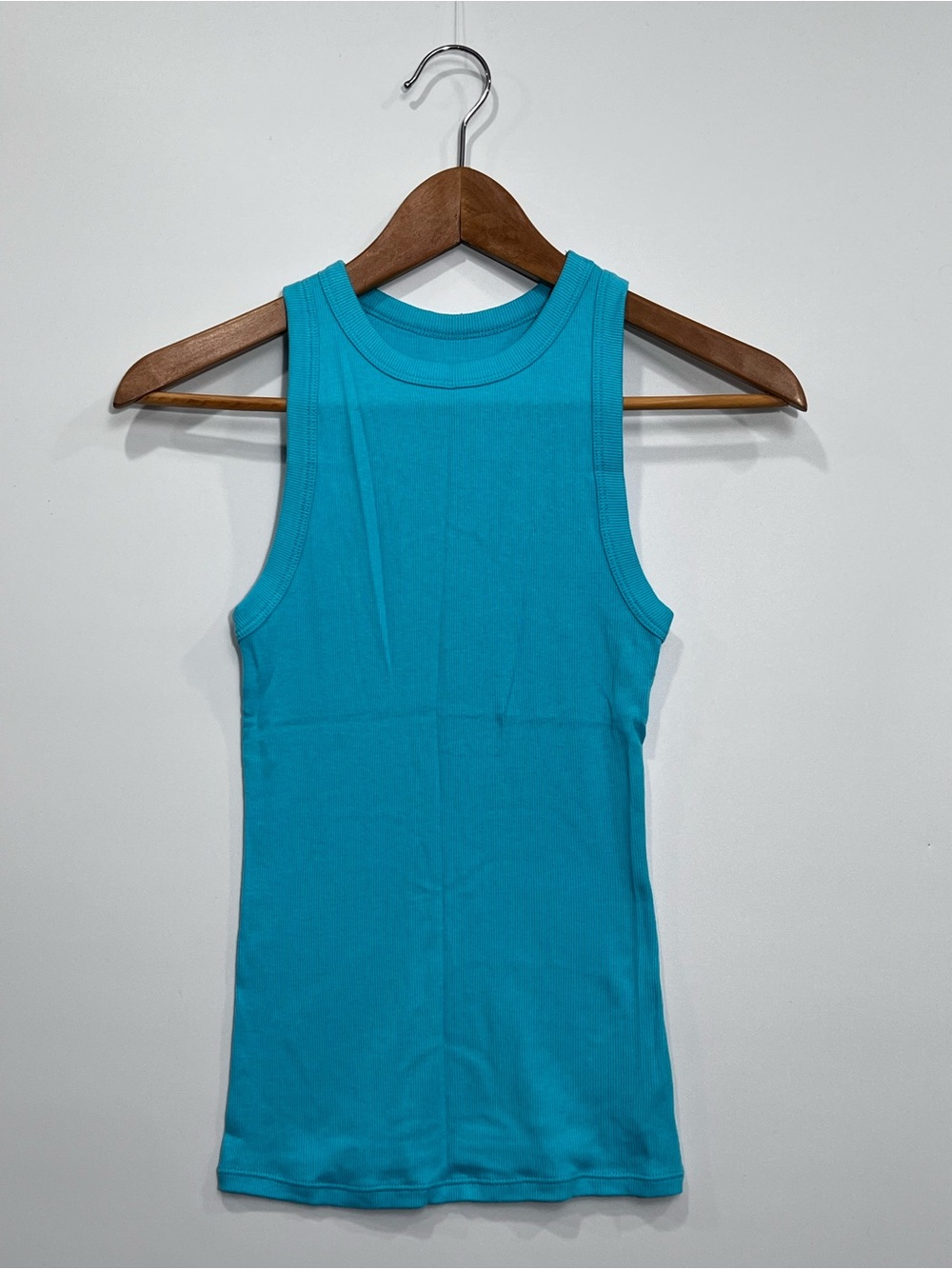 a new day Turquoise Ribbed Tank Top - Sleeveless Crewneck